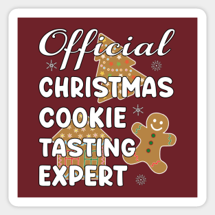 Funny Official Christmas Cookie Tasting Expert. Sticker